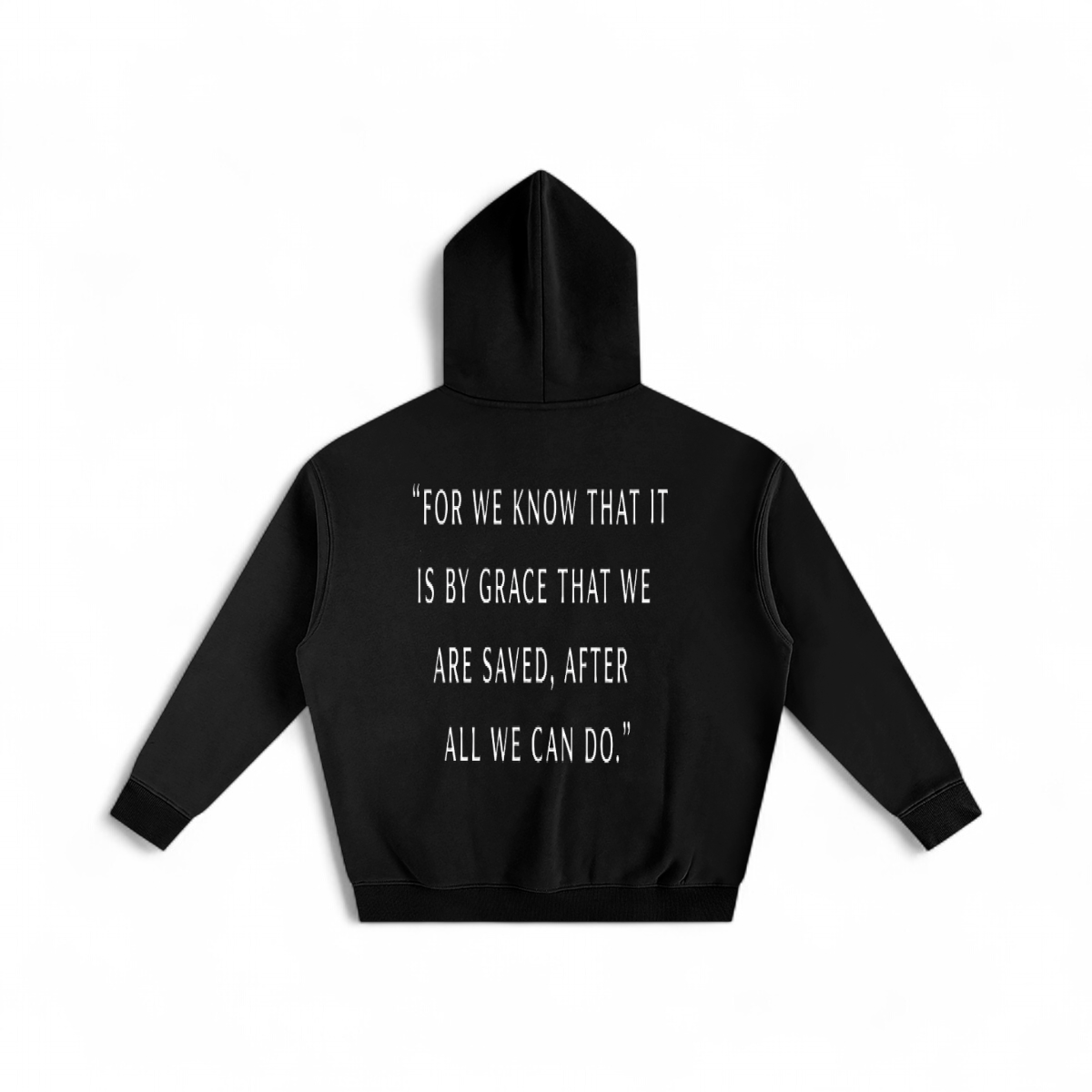 2 nephi Scripture black hoodie back