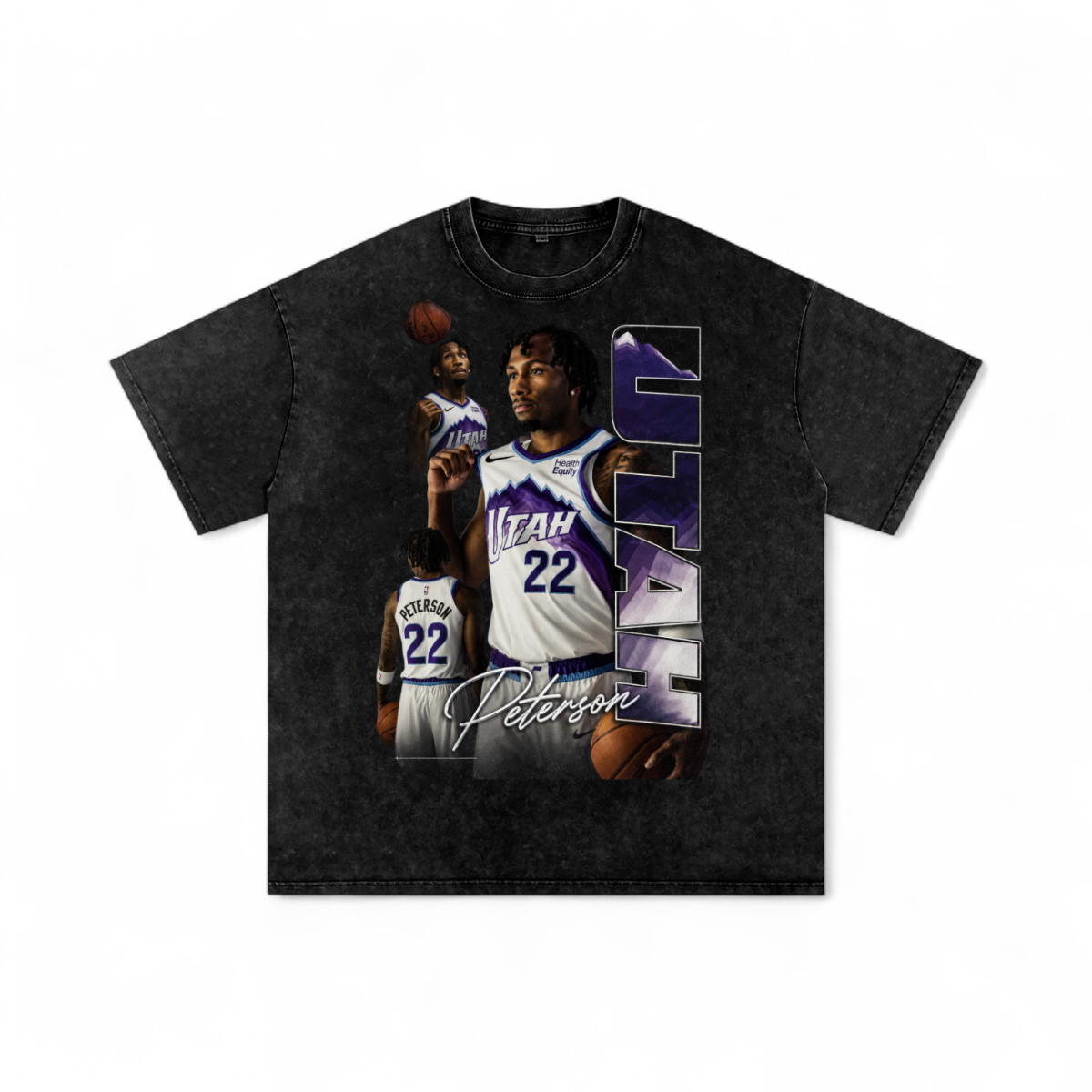 Darryn Peterson Utah washed black Tee